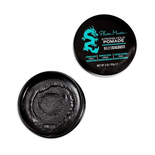 Billy Jealousy Plaster Master Water-Soluble Hair Pomade for Men, All Day Strong Hold with Medium Shine, Won't Flake & Safe for Color-Treated Hair, 3 Ounce