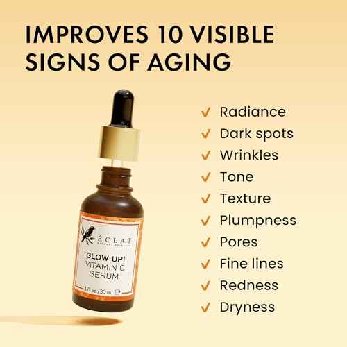 Eclat Skincare Vitamin C Face Serum - Skin Care for Dark Spots, Vitamin C Serum with Hyaluronic Acid, Ferulic Acid, & Vit E - Anti Aging and Skin Brightening, Vit C Face Care 1 Fl Oz