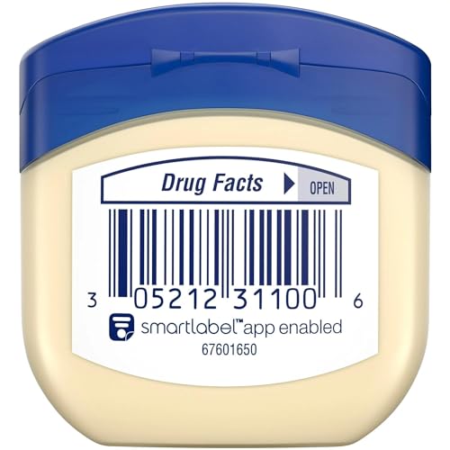 Vaseline Unscented Petroleum Jelly Balm 50ml - Pack of 2, Hypoallergenic, for All Skin Types