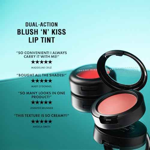 Jerome Alexander Blush ¡®n¡¯ Kiss Cream Blush for Cheeks & Lips | Creamy, Lightweight, Buildable Coverage | Balm Face Makeup | Tint Vermillion
