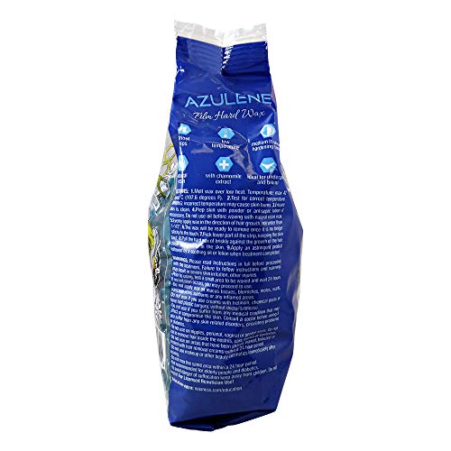 Waxness Azulene Hard Wax Beads 1.1 lb - Stripless Facial & Body Wax, Made in Italy - Professional Quality