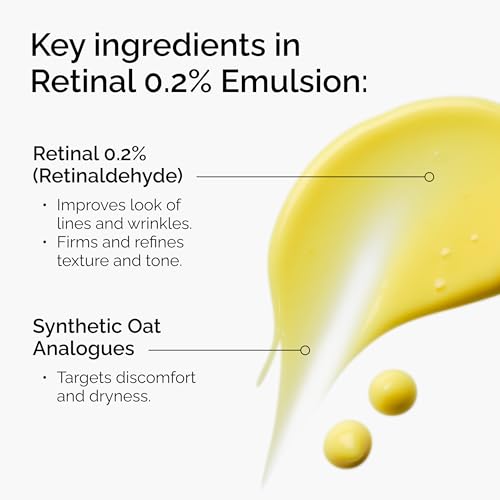 The Ordinary Retinal 0.2% Emulsion, High-Strength Retinoid Serum for Advanced Anti-Aging Support, 0.5 Fl Oz