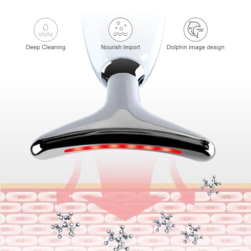 Face and Neck Massager£¬7 Color Multifunctional Facial Skin Care Tools, Led Face and Neck Beauty Device for Home Use