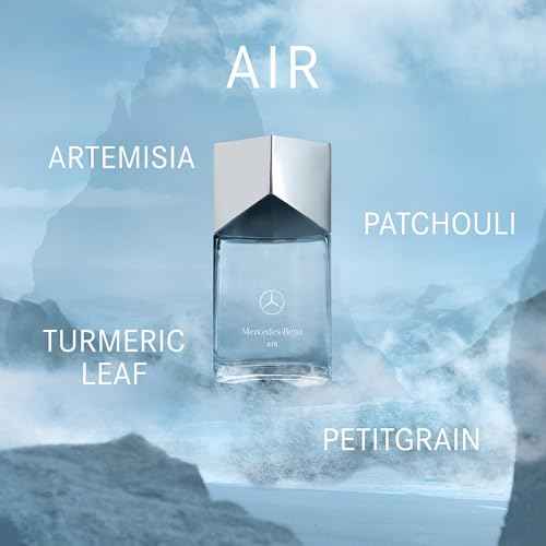 Mercedes Benz Air Eau de Parfum - Long Lasting Cologne for Men - Tonka Bean, Lavender, Patchouli Cologne - Travel Size Perfume for Men - 3.4 oz EDP
