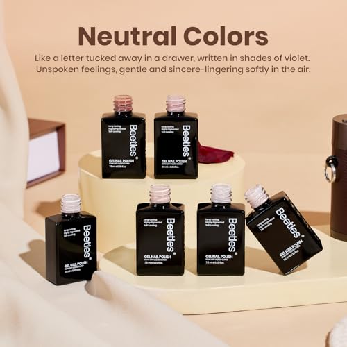 Beetles Nude Gel Polish Set Skin Tones Collection 6 Colors - Mauve Variation