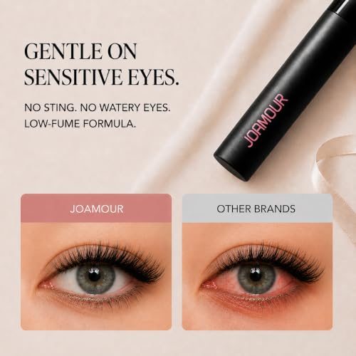 JOAMOUR Bond and Seal 2-in-1 Waterproof Lash Glue Kit - Long-Lasting Eyelash Clusters, Latex-Free, Easy Application