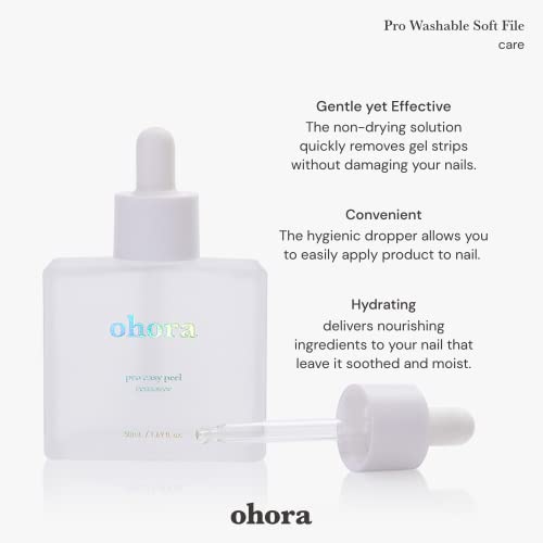 ohora Semi Cured Gel Nail Set of 3 (Pro Easy Peel Remover & N Cream Cotton & N Cream Glow) - Professional Salon-Quality Nail Care