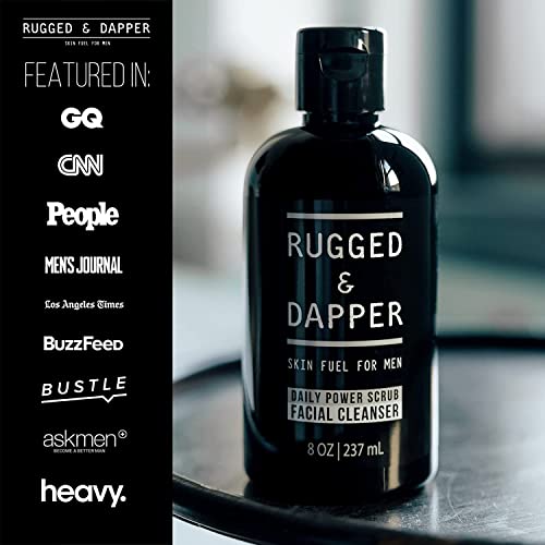 RUGGED & DAPPER Daily Power Scrub Facial Cleanser and Age Defense Face Cream Bundle