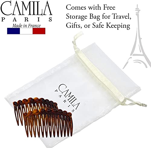 Camila Paris CP33/2 French Hair Comb Set - Tortoise Shell, 2.75in