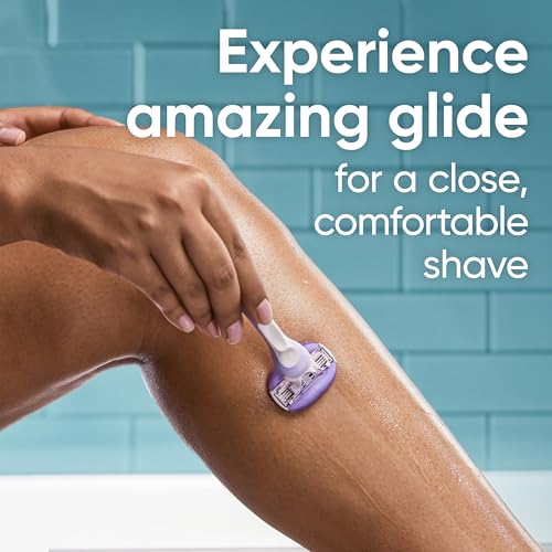 Gillette Venus ComfortGlide Touch of Vitamin E, Disposable Razor for Women, 3 Blades, Water-Activated Moisture Bars, 2ct