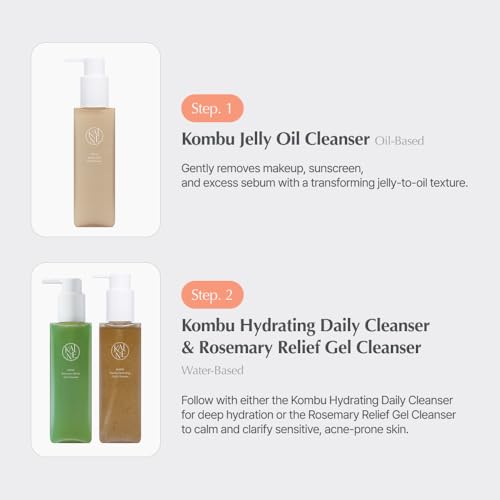 KAINE Kombu Jelly Oil Cleanser | Makeup Remover with Gel To Oil Type Cleanser, Gentle Cleansing, Korean Skincare 4.9 fl oz /145ml