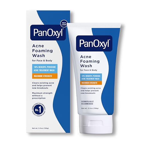 PanOxyl Complete Acne Clearing Routine Bundle - Acne Foaming Wash Benzoyl Peroxide 10%, PM Balancing Repair Moisturizer, PM Overnight Spot Patches & Adapalene 0.1% Leave-On Gel