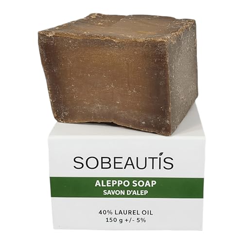 Aleppo Soap Olive Oil with 20% Laurel Oil - Natural Handmade, Hair, and Face with this Premium-Quality, Vegan Soap