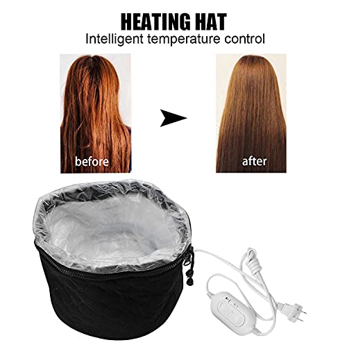 Electric Hair Steamer Cap, 110V Heat Treatment Hat with 3 Temperature Modes
