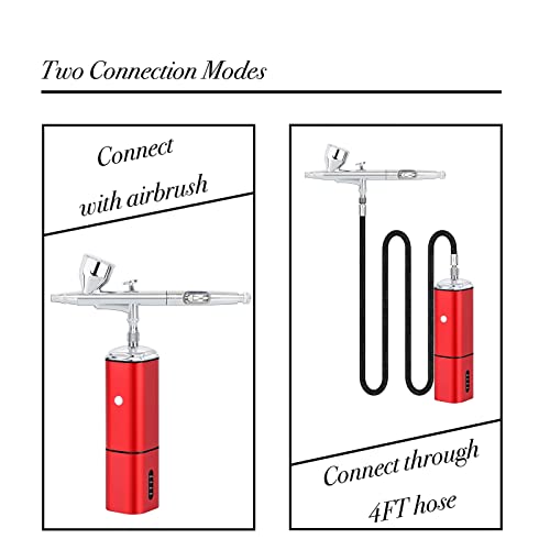 Casubaris Cordless Airbrush Kit with Auto Stop Compressor