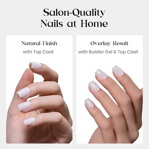 Beetles Short Square Press On Nails D - Milky White Fake Nail Tips 150Pcs