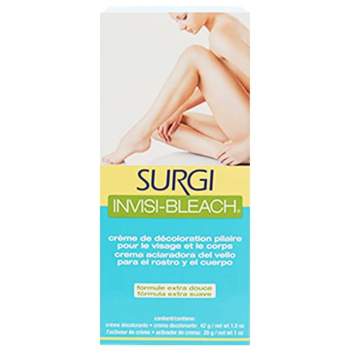 Invisi Bleach Face & Body Hair Lightening Cream - Blue, 1.5 oz - Sensitive Skin