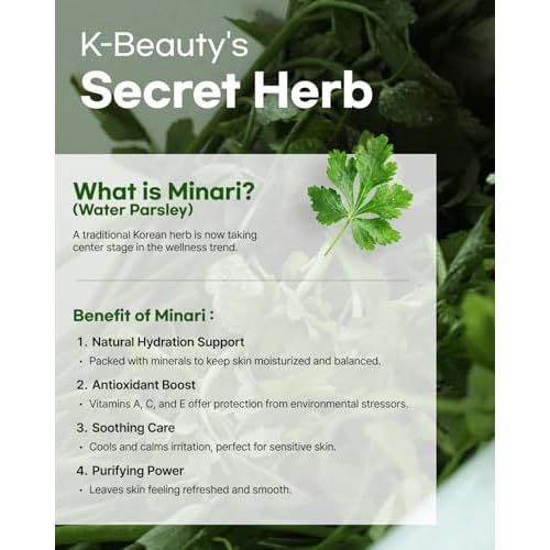 Minari Cool Soothing Cream for face ? K-Beauty Hydrating & Moisturizer with Korean Water Parsley, 30ml/1.01oz