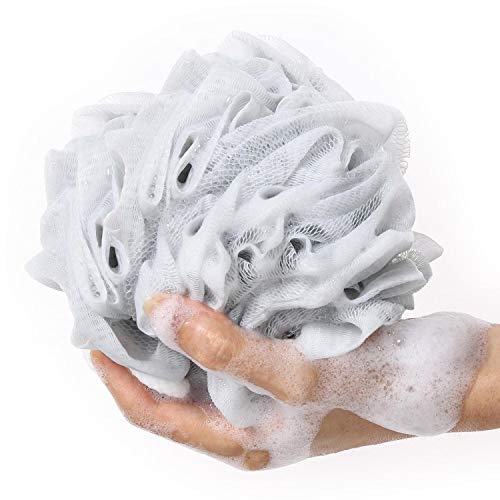 Bath Loofah Sponge 4 Pack - Soft Mesh Pouf for Shower