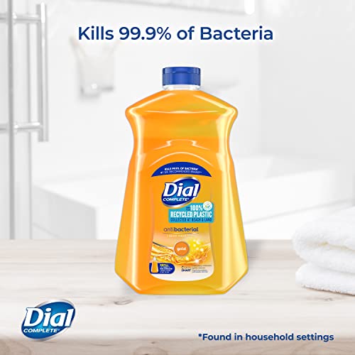 Dial Antibacterial Liquid Hand Soap Refill, Gold, 52 Fluid Ounces (Pack of 6)