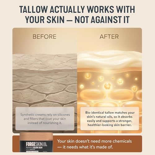 Forge Skin Beef Tallow Face Moisturizer for Men, 1.7oz