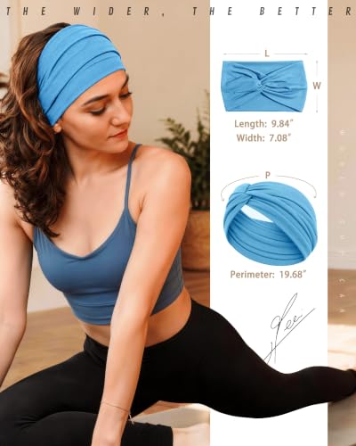 Extra Wide Non-Slip Headbands for Women - 6 Pack Boho Design