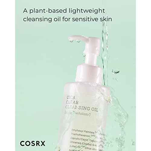 COSRX Pure Fit Cica Cleansing Oil, 6.76 fl. oz / 200ml | Light Weight Oil Purifying Centella for Sensitive Skin | CICA-7 Complex, Jojoba seed oil
