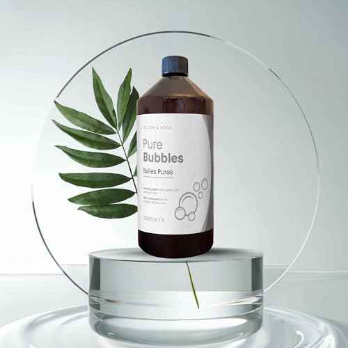 Luxury Unscented Foaming Bath - Natural Fragrance-Free Bubble Bath with Aloe Vera and Epsom Salt - Pure Bubbles Scent (Unscented), 33.8 fl oz / 1L