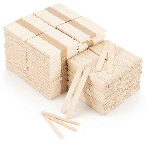 2 Style 2000 Pcs Wax Sticks for Hair Removal Splinter-Free Wooden Waxing Sticks Large Wax Applicator Sticks Wax Stick for Body and Face, Craft Sticks,Popsicle Sticks, 6-Inch & 4.5-Inch