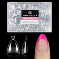 UNA GELLA Short Almond Gel Nail Tips Half Cover A0-Short Almond
