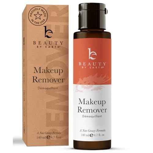 Makeup Remover - USA Made with Natural & Organic Ingredients Face and Eye Make Up Remover, Use with Wipes or Cotton Pads, Gentle Non-Greasy Makeup Remover for Dry, Oily and Sensitive Skin Types