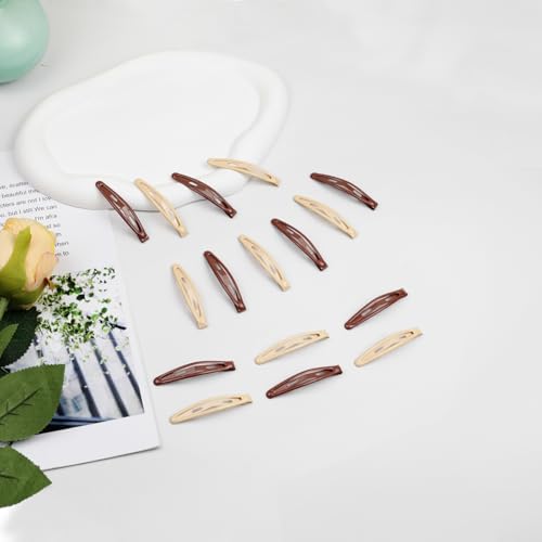 Metal Snap Hair Clips Set of 16 - Non-Slip Barrettes