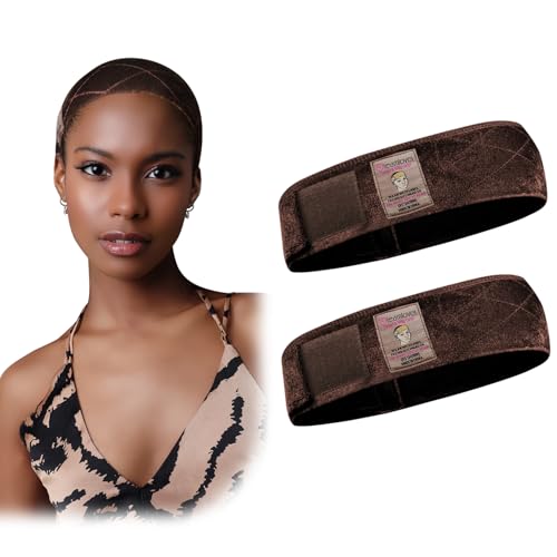 Dreamlover Wig Grip Band Non-Slip Velvet Adjustable Dark Brown