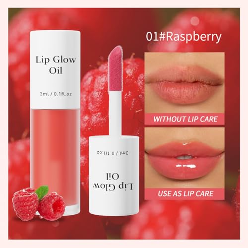 Korean Lip Oil with Fruity Flavor - Hydrating & Plumping Lip Gloss for Dry Lips