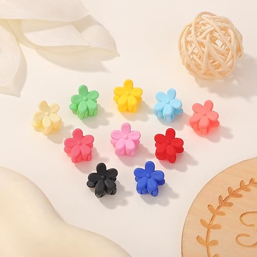 128PCS Baby Girls Mini Hair Claw Clips Flower Hair Hair Accessories Barrattes for School Girls Kids Teens