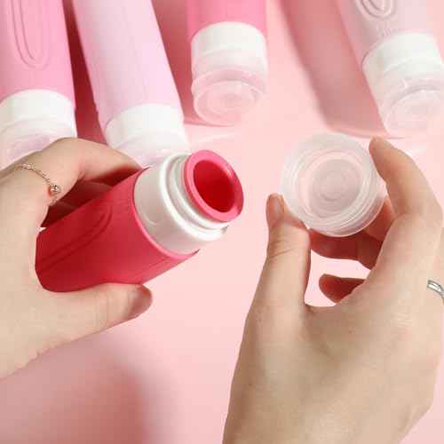 Travel Bottles for Toiletries, 5 Pack TSA Approved Travel Size Containers, 3oz Leak Proof Refillable Travel Accessories for Shampoo Conditioner, BPA Free Travel Bottles with Toiletry Bag