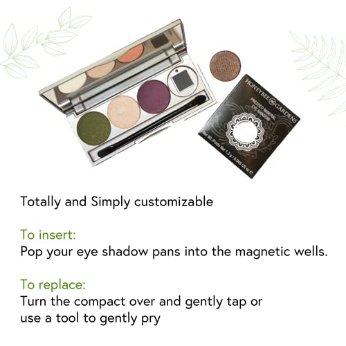 Honeybee Gardens Refillable Eyeshadow Quad Palette – Magnetic 26mm