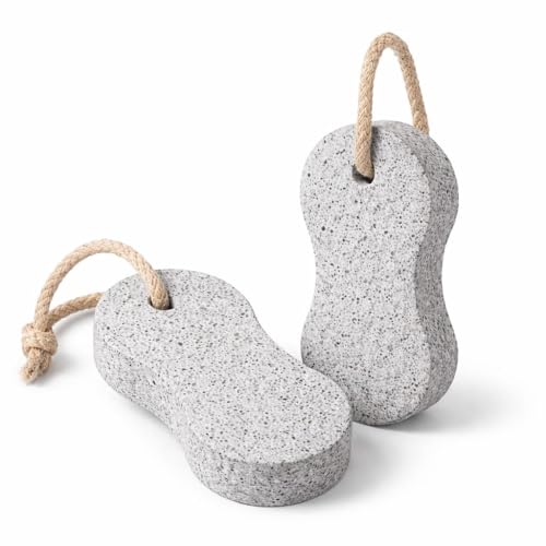 Natural Pumice Stones Pack of 2 for Foot and Hand Exfoliation, Callus Removal