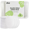 Large Oval Cotton Pads 80 Count – Multi-Layer, Double-Sided Makeup Remover