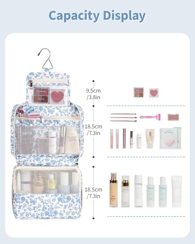 Narwey Small Hanging Travel Toiletry Bag for Women