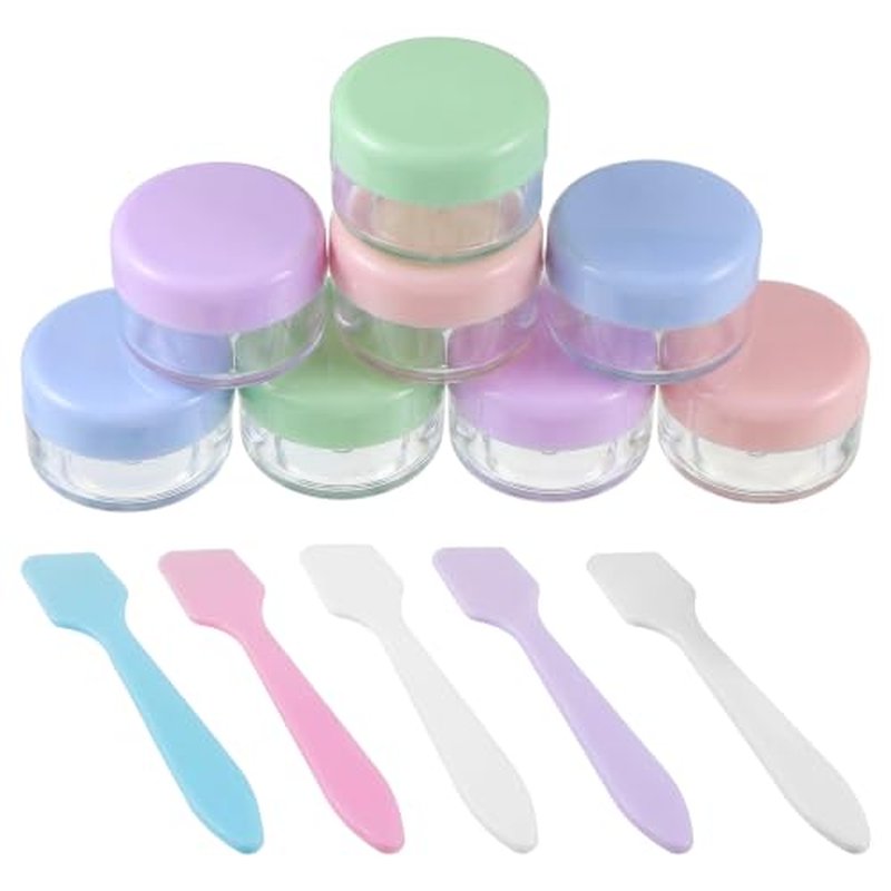 8-Pack Tiny Travel Containers for Creams & Lotions - 5ml