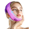 Chin Strap Soft Silicone V-Line Lifting Mask, Reusable Face Lift for Women Men Anti Snoring Devices for Home Working Travel Yoga (Royal Purple) 01