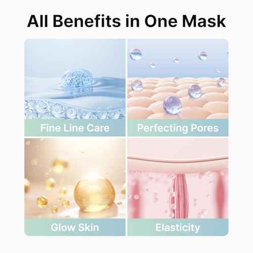Vegan Collagen Deep Boosting Mask, Hydrating Overnight Face Mask, Pore Minimizing, Elasticity, Firming, Sleeping Hydrogel Mask for Glass Skin, Korean Skincare (1.41oz x 4ea)