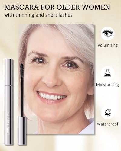 Lestpola Waterproof Mascara for Mature Women, Lengthening & Smudge-Proof