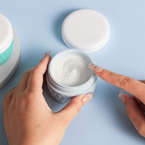 Leakproof Travel Silicone Cream Jars - 2oz TSA Approved (4 Pack)