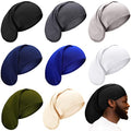 8-Pack Dreadlock Caps for Men, Spandex Loc Wraps
