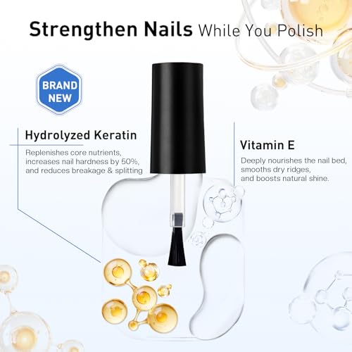 Glamonade 3-in-1 Clear Nail Polish - Quick Dry Top Coat & Base Coat