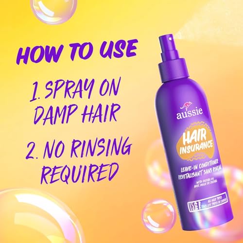 Aussie Conditioner Hair Insurance Leave-In Spray 8 Ounce (236Ml) (3 Pack)