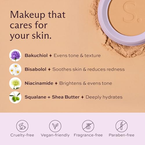 Subtl Beauty BB Powder + Dual-Ended Face Brush ? Light 2W, 6.3g ? Talc-Free Powder Foundation with Buildable Coverage, Skin-Like Finish, Hydrating Formula, Travel-Friendly Brush