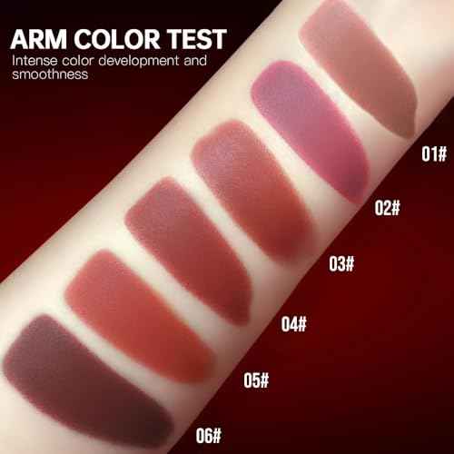 Warm Terracotta Matte Lipstick Crayon ? Waterproof Long Lasting Lip Liner Pencil, High Pigment Creamy Velvet Lipstick, Non-Drying Lip Color for Women, 03#